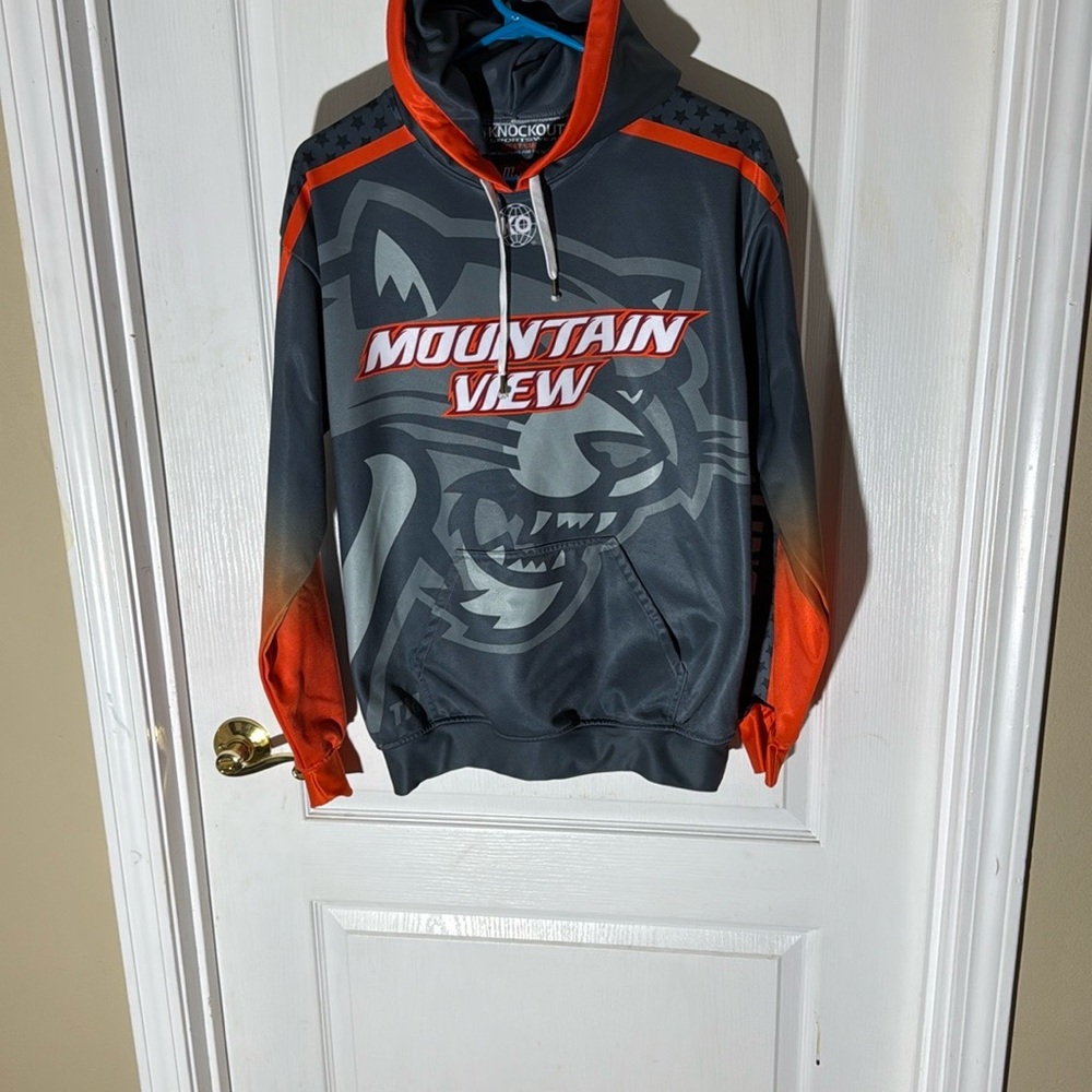Gray and Orange Hoodie